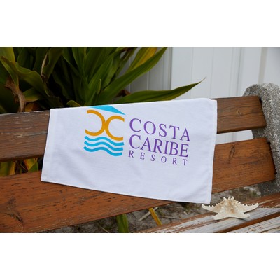 MaxxColor Premium White Sport Towel ( 16" x 25" )